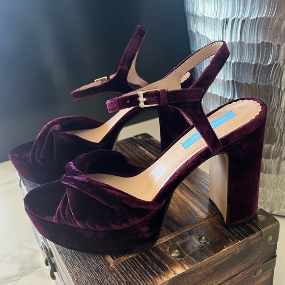 Draper James Paloma Platform Heels in Burgundy - Picture 6 of 12